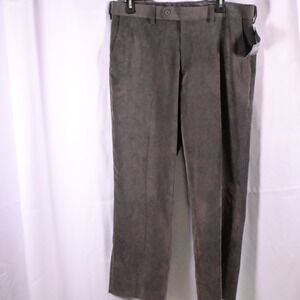 NWT Enro Wale Corduroy Dress Pants Men's 36x28 Greenish Gray Expandable Waist